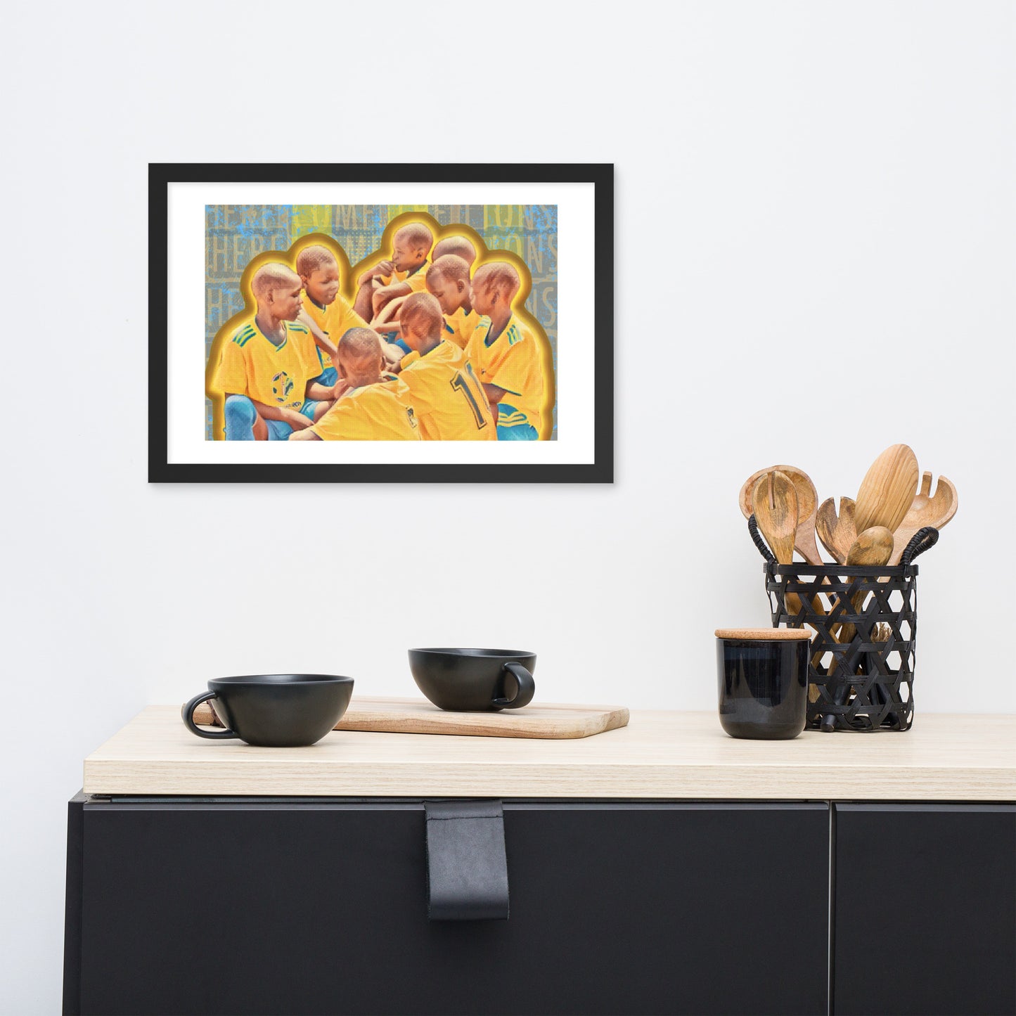 "The Huddle" Framed Poster