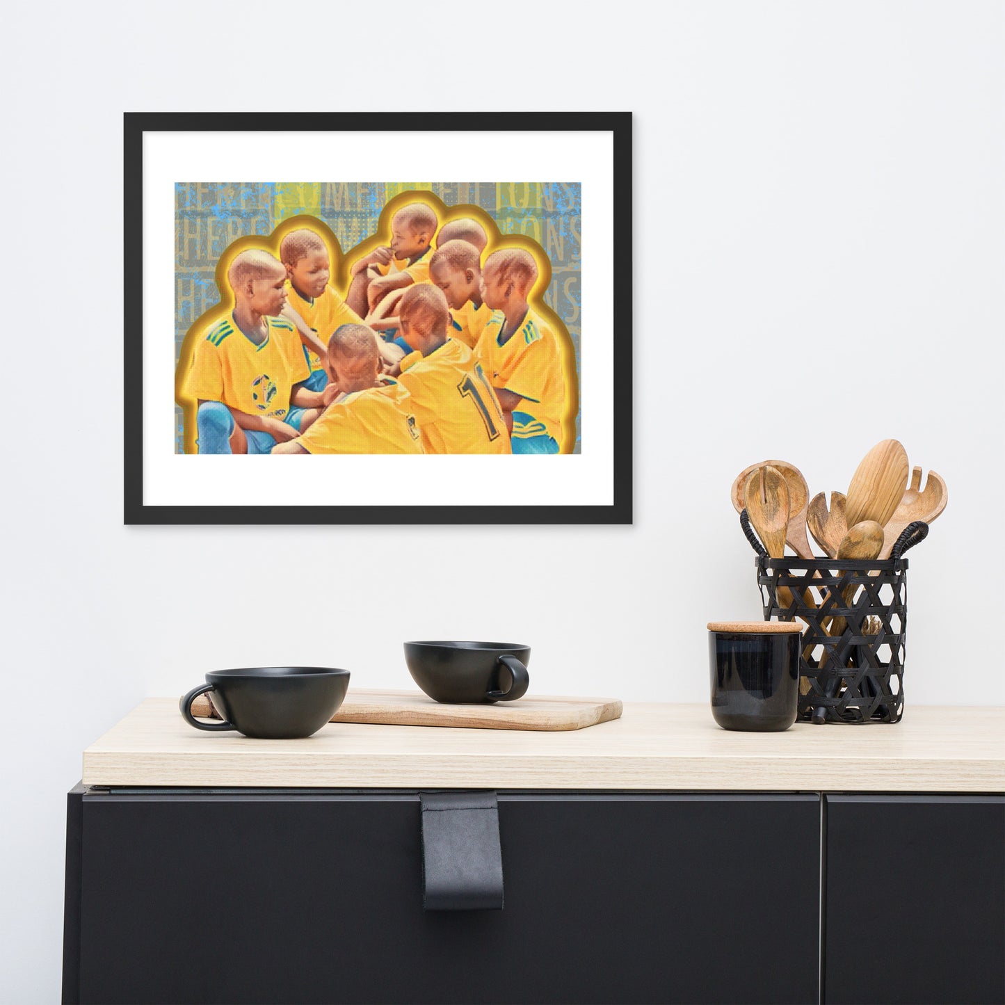 "The Huddle" Framed Poster