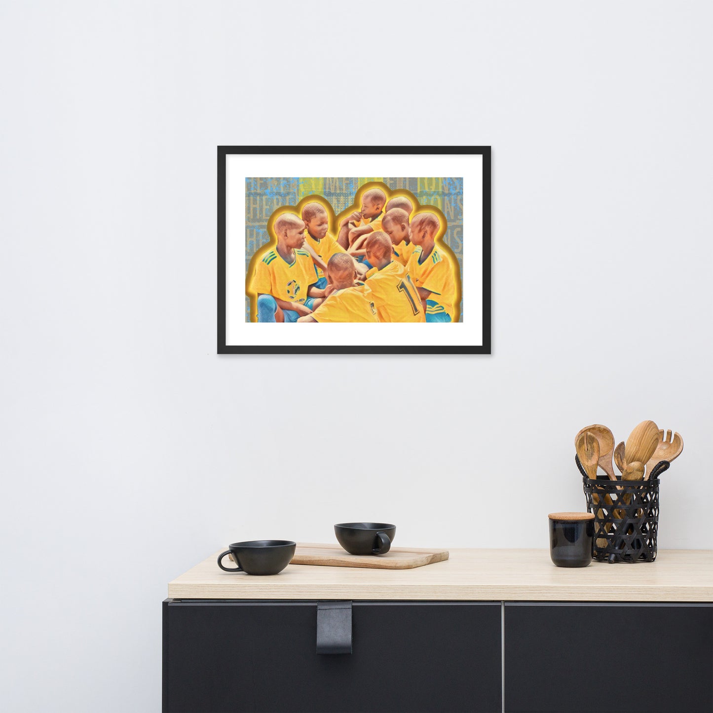 "The Huddle" Framed Poster