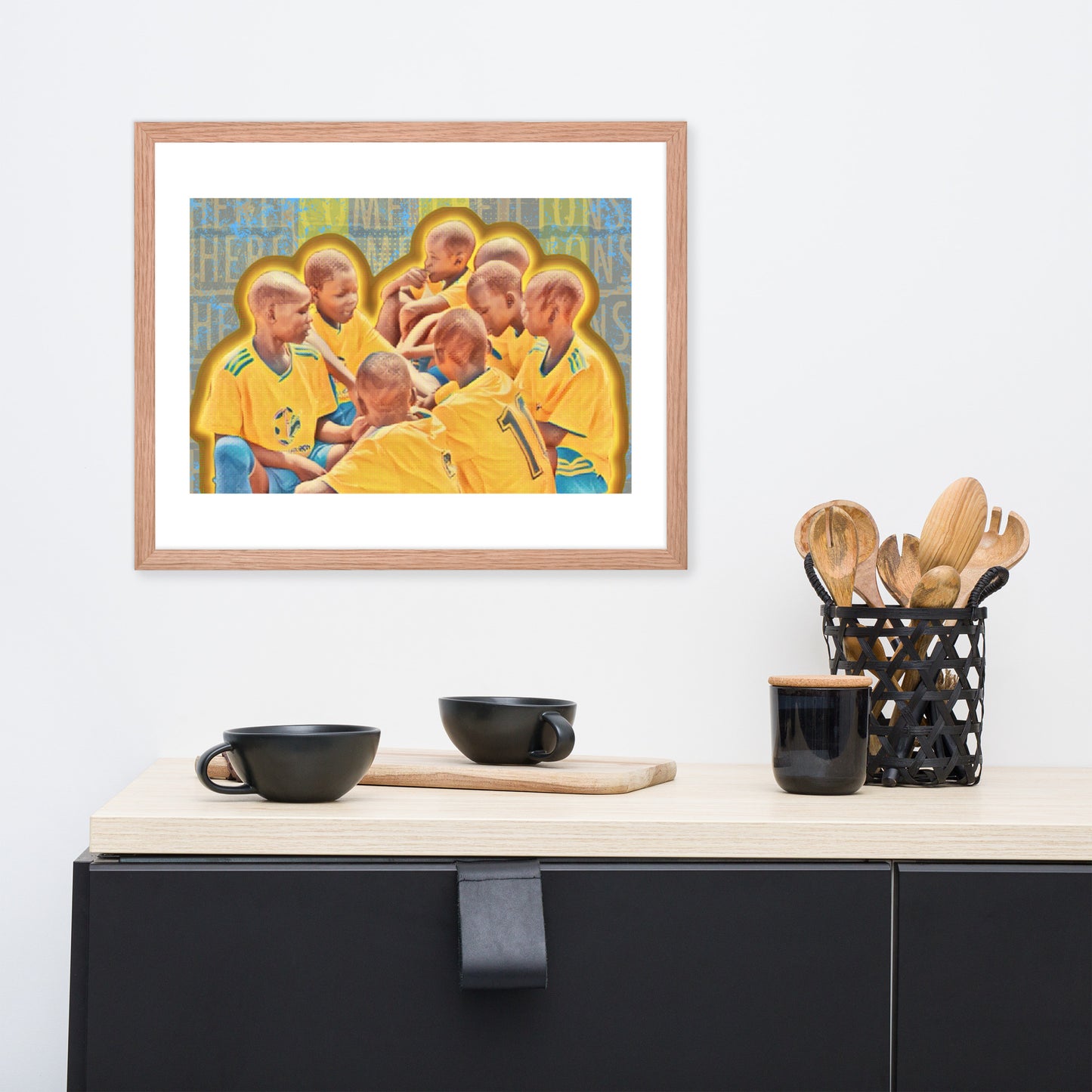 "The Huddle" Framed Poster