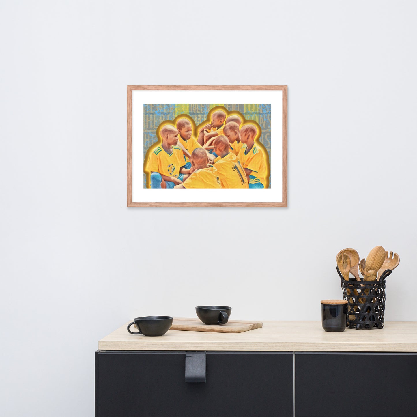 "The Huddle" Framed Poster