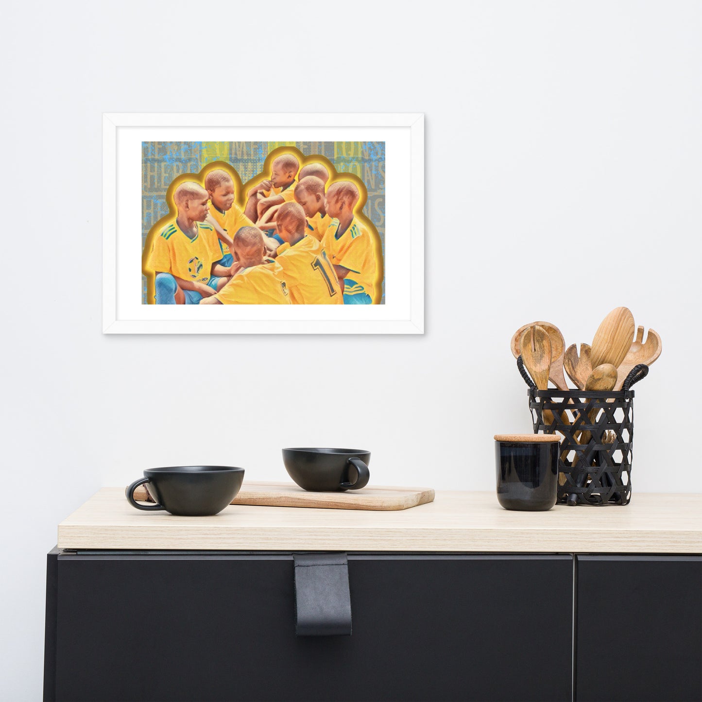 "The Huddle" Framed Poster