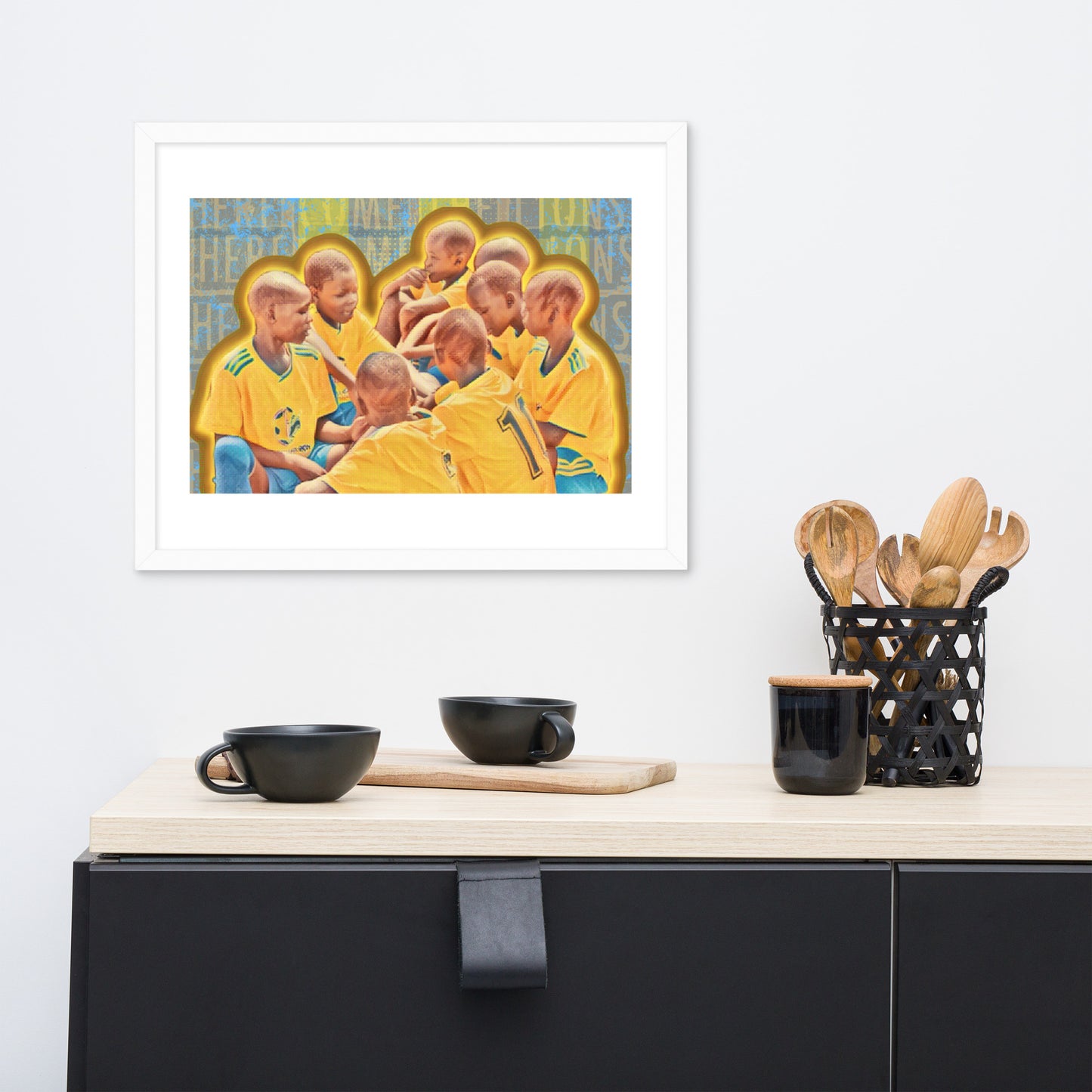 "The Huddle" Framed Poster