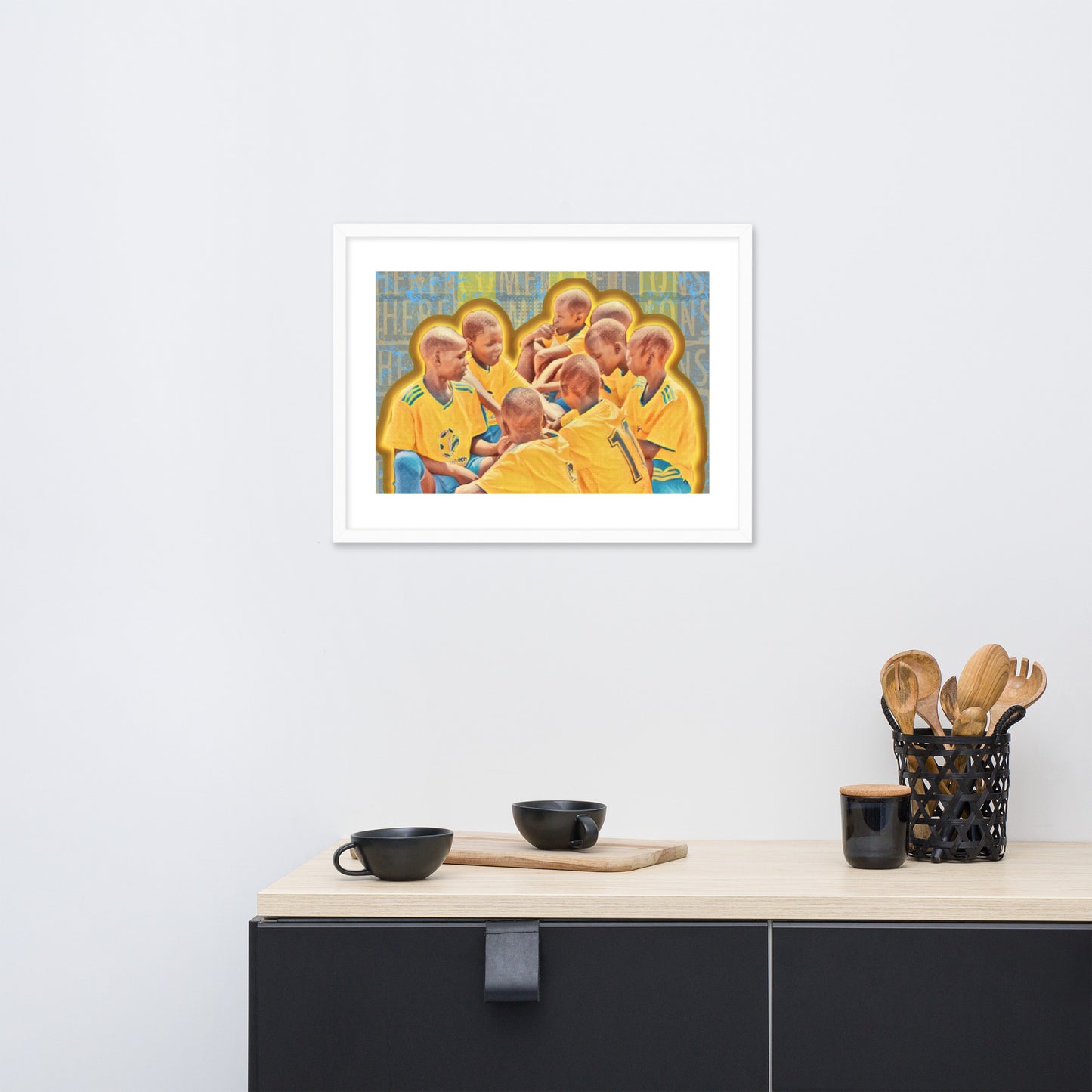 "The Huddle" Framed Poster